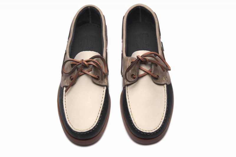 Paraboot Barth Bootsschuhe Herren Weiß Schwarz Braun | OFN8698PS