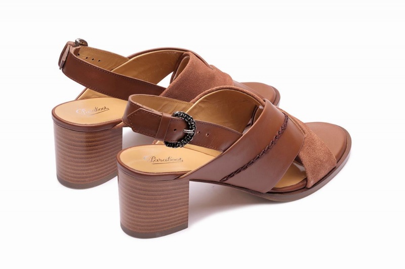 Paraboot Elbe Sandalen Damen Braun | SUN1865AX
