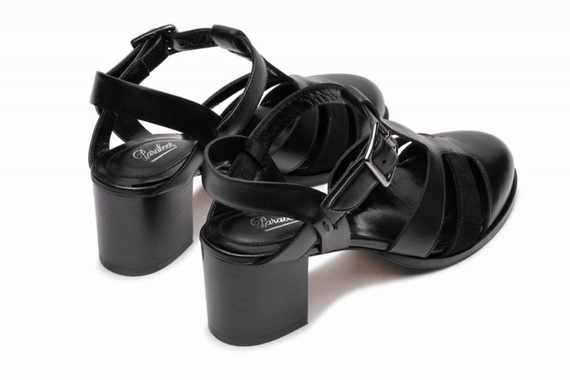 Paraboot Ponza Sandalen Damen Schwarz | SMB8269NS